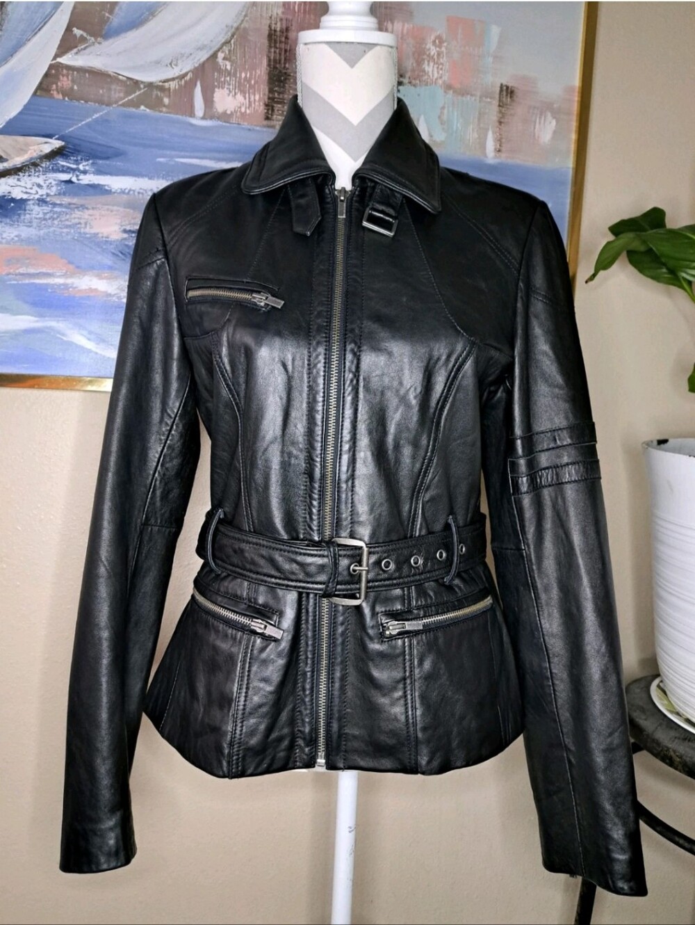 Wilson Leather Women Leather Moto Jacket